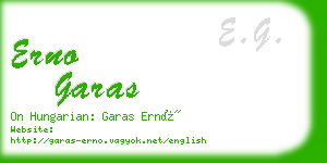 erno garas business card